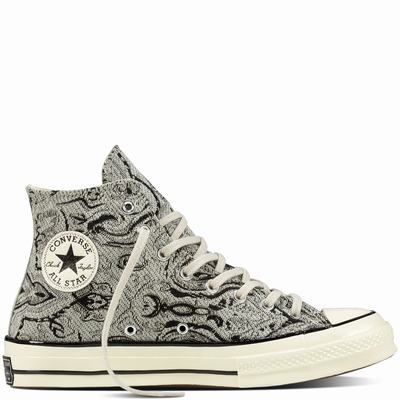 Converse Chuck Taylor All Star ‘70 Tapestry High Tops Womens - White/Black Shoes (971SBNTK)